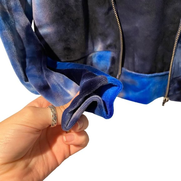 NWT Jolie and Joy YOUTH size Large jacket and pant set blue tie dye pattern - Picture 4 of 11